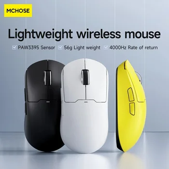 Mchose A5 Pro Max Mouse sem Fio de 2,4 g com Fio Bluetooth Três de Modo Leve Mouse Paw3395 Jogo Rato Office Jogo de Acessórios