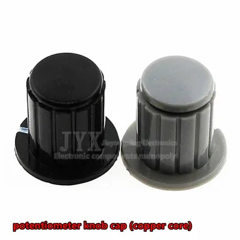 5PCS preto cinza WXD3-13-2W WH5-1A WX14-12 potenciômetro botão pac (cobre core) de 4mm Cor Aleatória