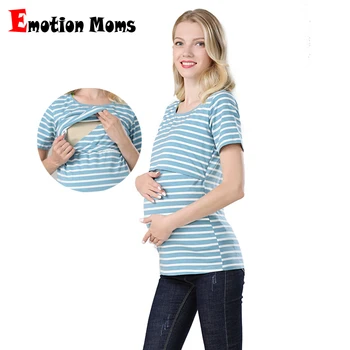 Emoção Mães Verão Maternidade Tops Lactação Superior a Gravidez Roupas de Maternidade Amamentação Para Mulheres Grávidas T-shirt