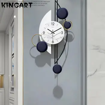 De Metal grande Relógio de Design Moderno, Silencioso Parede Relógio de Sala de estar Simples Plano Pendurado na Parede Decoração 3d Adesivo de Parede K354