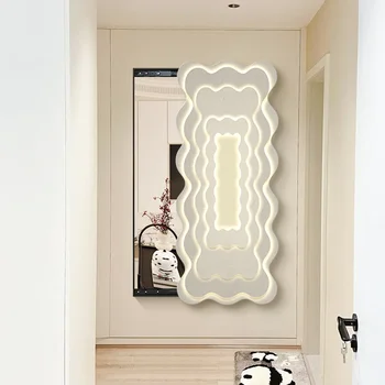 De Corpo Inteiro Pendurado Na Parede Espelho De Sala De Estar Grande Arte Design Moderno Irregular Espelho Do Banheiro Do Quarto Do Espelho Estética De Decoração De Quarto