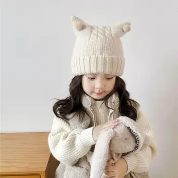De Inverno bonito Beanie Baby Pac dos desenhos animados do Luxuoso Proteção de Ouvido Chapéu de Malha para a Criança Meninos Meninas rapazes raparigas a Moda coreana Quente Crianças Chapéu de Crochê