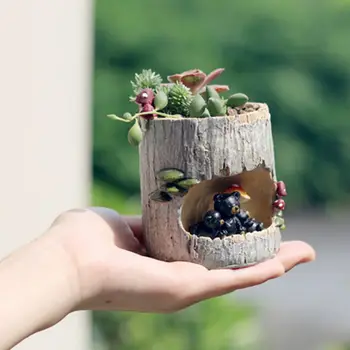 Mini Vaso De Flores De Resina Retro Suculenta Plantador Vaso De Micro Paisagem De Plantas Em Vasos Para A Casa De Mesa, Decoração De Jardim