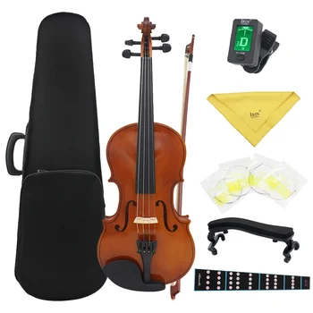 Astonvilla AV-105 4/4 Violino de Tamanho Completo Corpo em Basswood Acústica do Violino Violino Com Case Arco Cadeias de Ombro Resto Sintonizador de Pano
