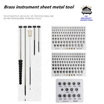 Instrumentos de sopro de metal de folha ferramenta de trompa, Trombone Trompete ajuste de tubo de Chapa de metal bola amassada reparação pushrod