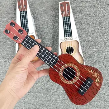 Mini Guitarra Clássica de Madeira em Miniatura de Guitarra Modelo de Instrumento Musical Guitarra de Presente da Decoração Decoração Para a Sala de Miúdos Gi G4D8