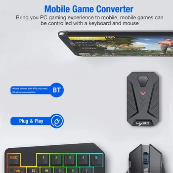 PUBG Móvel Gamepad Controlador de Jogo Rato de Teclado e Converter o Telefone Android Tablet PC Jogo de Ratos Adaptador