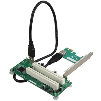 Ambiente de trabalho PCI-Express PCI E PCI Adaptador de Cartão Pcie Dual Slot Pci Placa de Expansão USB 3.0, Placa De Conversor