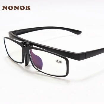 Não ou Venda Quente Flip Óculos de Leitura Homens a Luz Azul de Bloqueio de Óculos de Leitura de Mulheres Anti-fadiga Presbiopia com Lentes