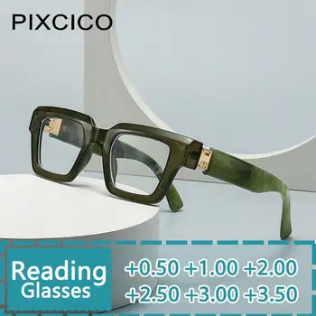 R56754 Marca de Design Retro Óculos de Leitura para as Mulheres a Moda de Luxo Pernas de Tamanho Grande Praça com Presbiopia Óculos tem menos +1.0~+3.0