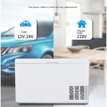 Carro Compressor de Geladeira de Refrigeração 35L de Dupla Utilização no Carro e Casa Pequena 12v24v Congelado de Refrigeração de um Mini-Frigorífico