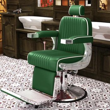 Tratamento Vintage Cadeira de Barbeiro Salão de beleza de Luxo Profissional Cadeira Giratória de Cosméticos apoio para os Pés Taburete Ruedas Móveis de Beleza LJ50BC