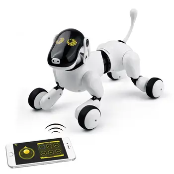 Hendee 1803 controle de voz ai quadrúpede falando robô de brinquedo do cão inteligente de programação para crianças educacional dom