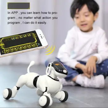Hendee 1803 controle de voz ai quadrúpede falando robô de brinquedo do cão inteligente de programação para crianças educacional dom